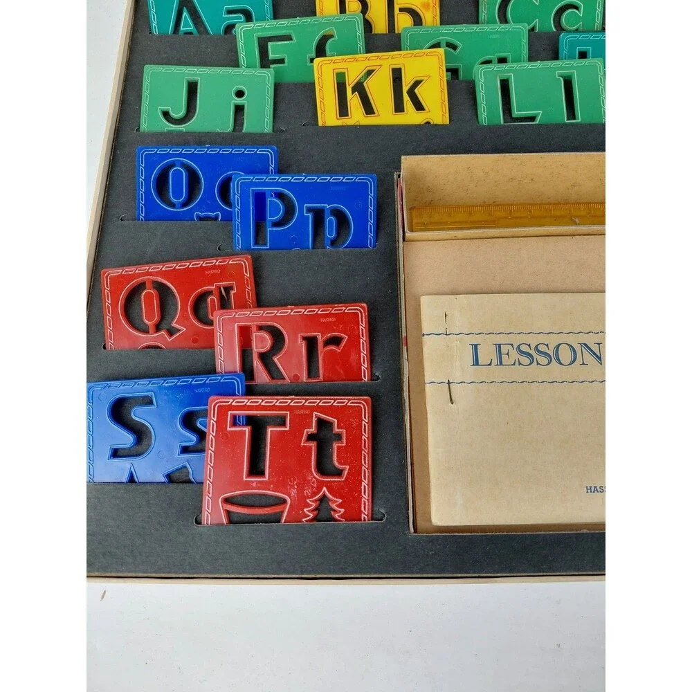 Teach-a-toy Teaching Aid Game Sencil Set Hasbro Hassenfeld Educational Toy 1965